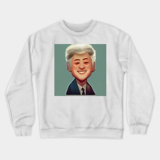 Bill Clinton | Cartoon Portrait Crewneck Sweatshirt